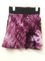 Forever 21 Juniors High Elastic Waist Purple White Tie Dye Mini Skirt Size XS - $8.95