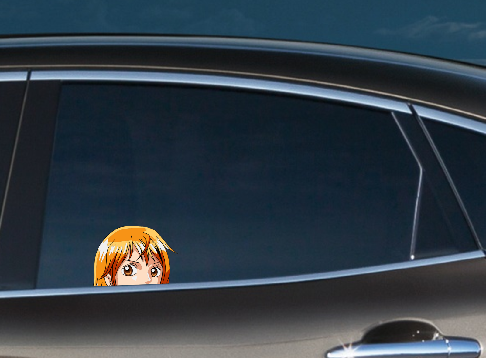 Nami #2 one piece Car Bumper Window Vinyl Decal Anime Stickers cartoon peeking