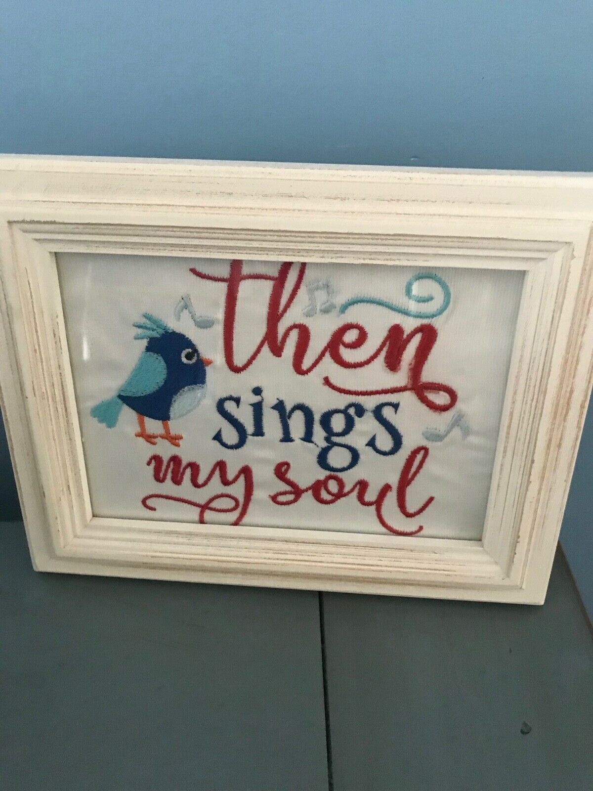 New Embroidery Picture Christian Song Then Sings My Soul Wall Art