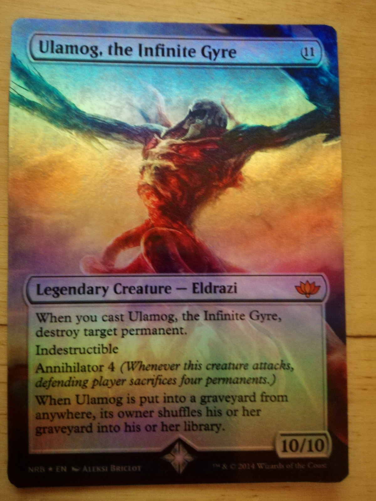 Foil Full Art Ulamog, the Infinite Gyre Magic AlterArtwork Card