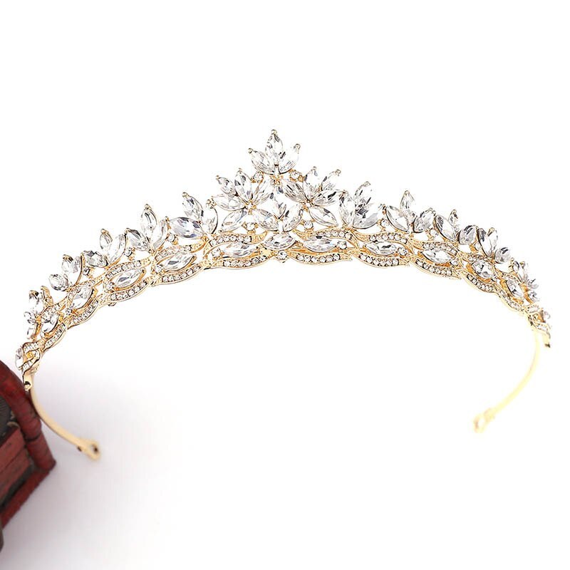 Women Wedding Jewelry Hair Accessorie Bridal Headband Rhinestone Tiara Gold/Sil