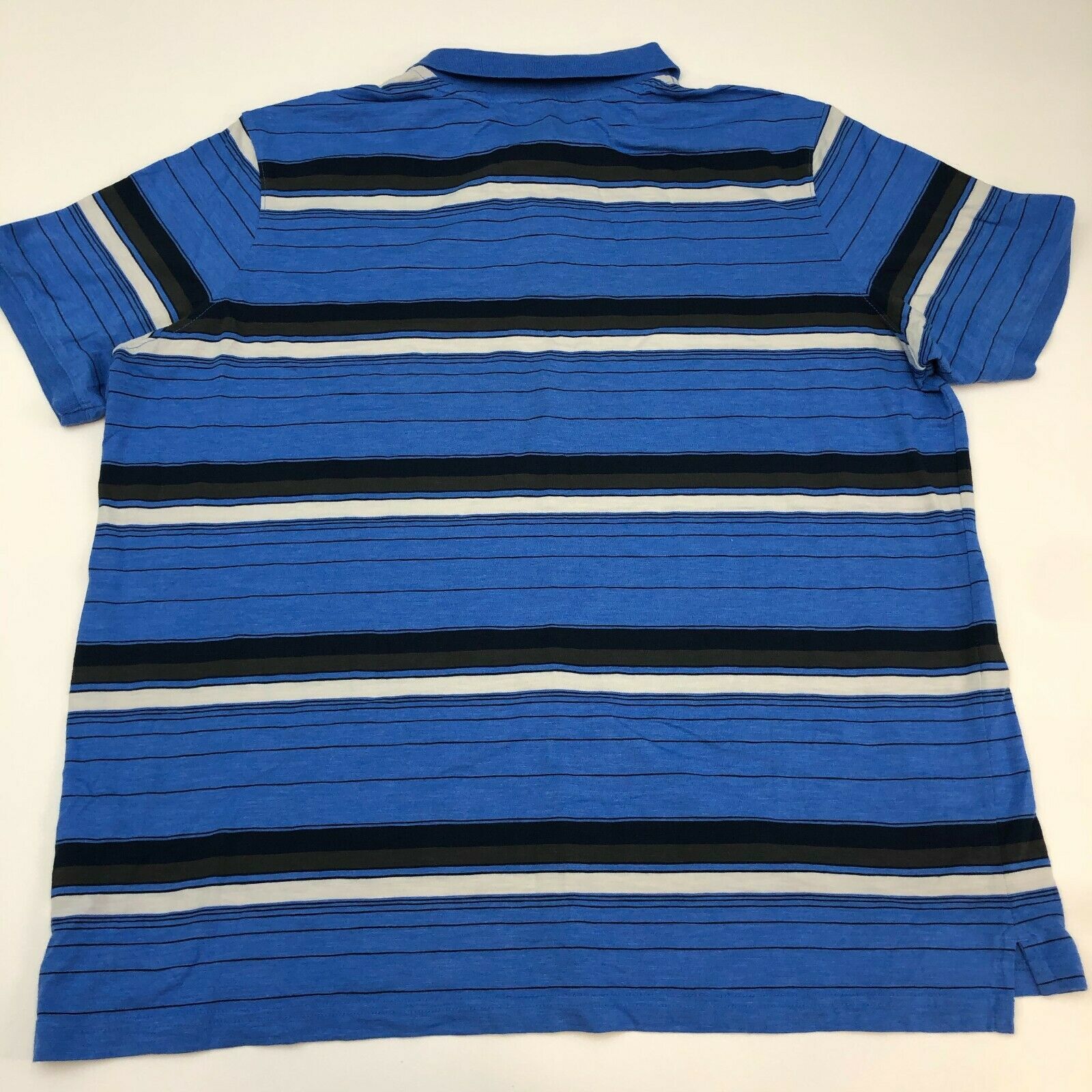 Mossimo Polo Shirt Mens XXL Blue Stripe Short Sleeve Casual - Polos