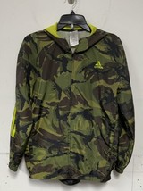 Adidas boys Printed Camo Wind Jacket Green size medium 10/12 windbreaker - $17.82
