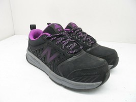 New Balance Women&#39;s 412 Alloy-Toe Casual Work Shoes Black/Purple Size 5M - $75.99