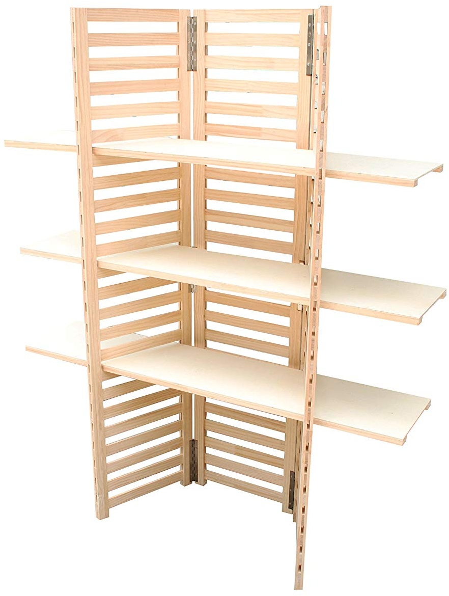 FixtureDisplays 48.0' X 59.5' X 14.5' Wooden Retail Shelving Unit W/ 3