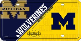 NCAA Michigan Wolverines Embossed Metal License Plate Auto Tag Sign - $9.95