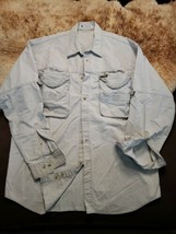 Vintage Columbia PFG OutDoor Sport Large Khaki Long Sleeve Shirt Fishing Mens L - $44.54