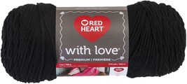 Red Heart With Love Yarn Black. - $28.44