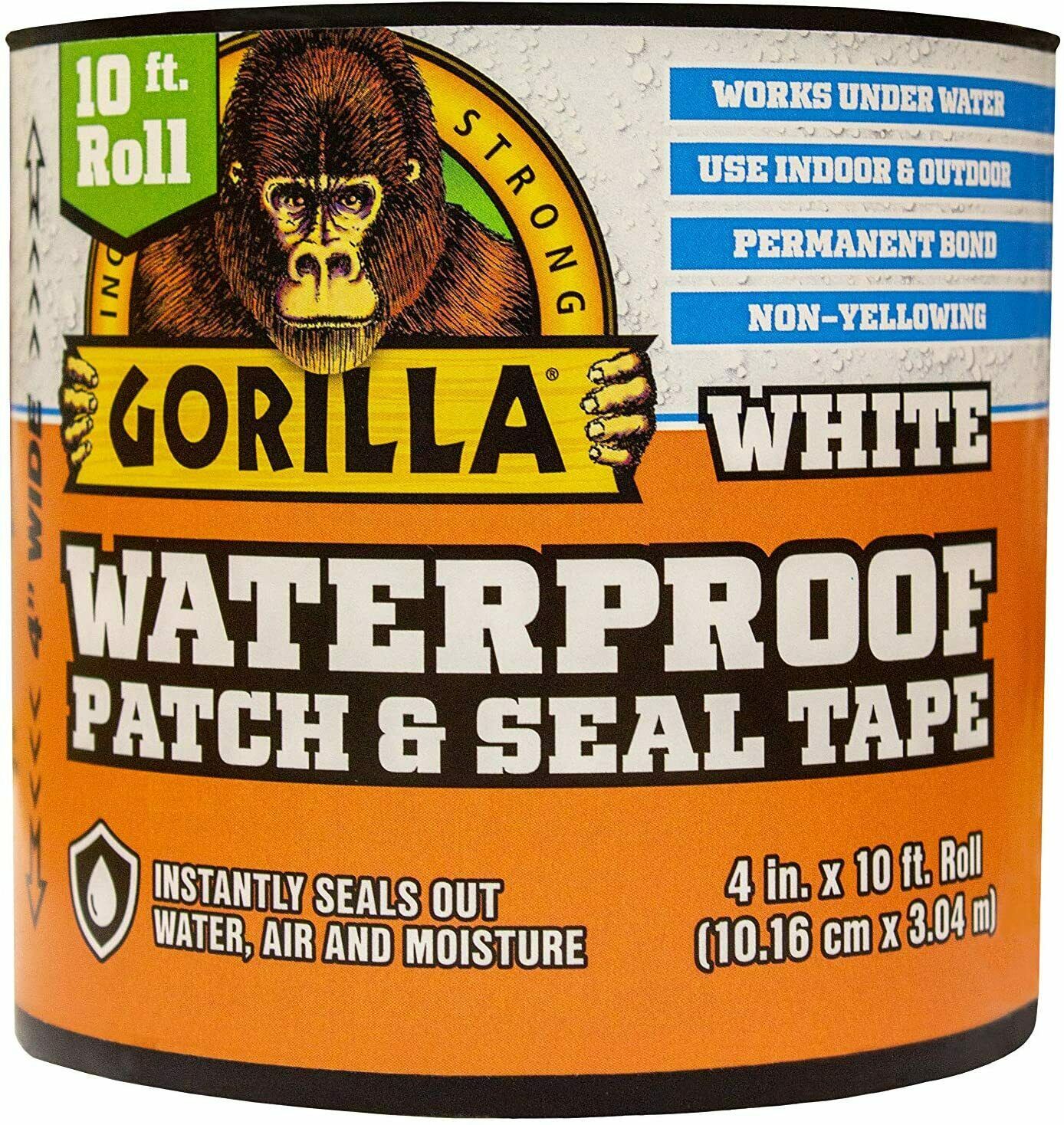 Gorilla Waterproof Patch Seal Tape Flex 4" x 10' Sealant Stop Leak