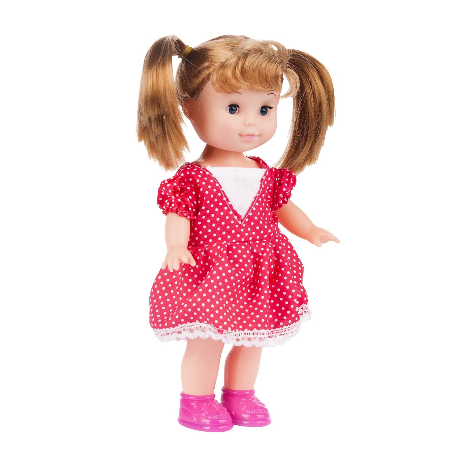 Little Girl Fashion Doll Set Pink Doll for Little Girls Vinyl Body