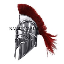 Nauticalmart Medieval Greek Corinthian Hoplite Warrior Helmet With Red Plume