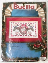 Hope Love Peace Christmas Bucilla Counted Cross Stitch Picture Kit NEW 16" x 9" - $14.20