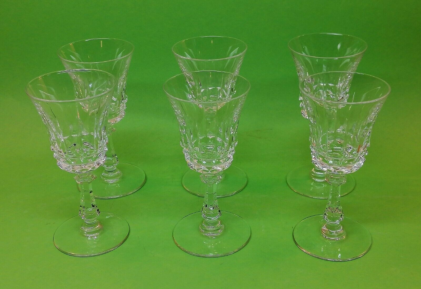 Cristal d'Arc d'Arques France 1950's Crystal Glasses Port Apéritive