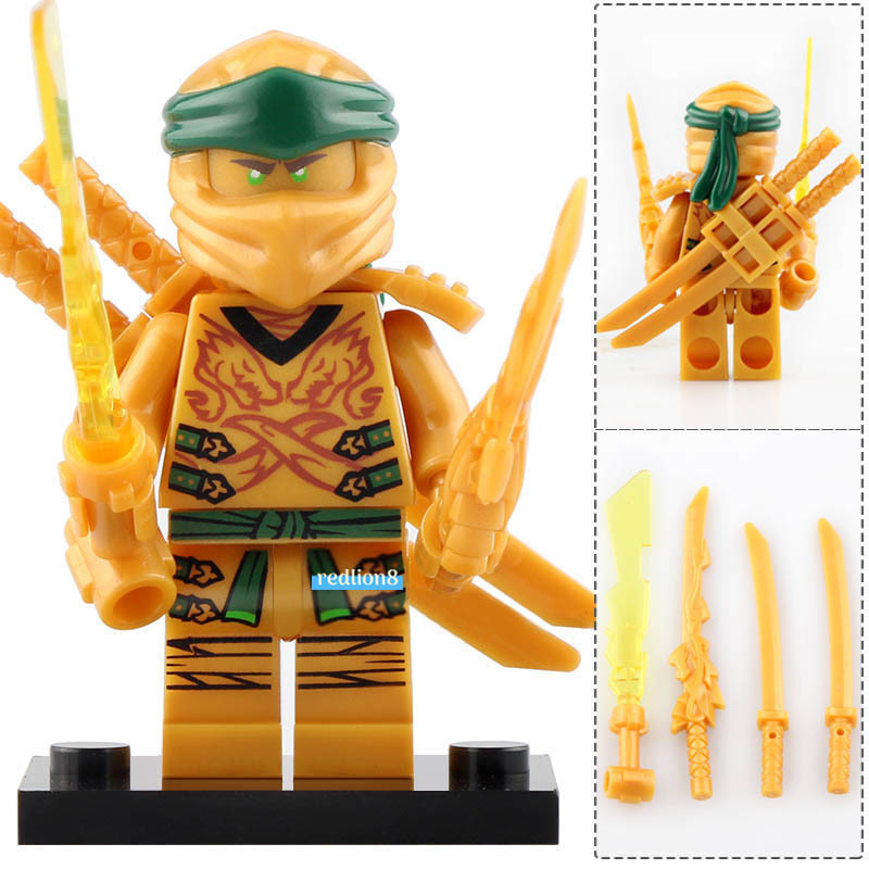 Golden Ninja Ninjago Minifigures Lego Compatible Building Toys