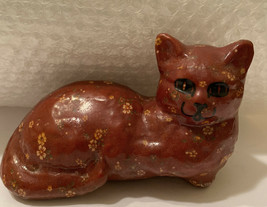 Vintage White’s Whatchamacallit Papier-Mâché Cat! Hand Made and Numbered. - $37.39