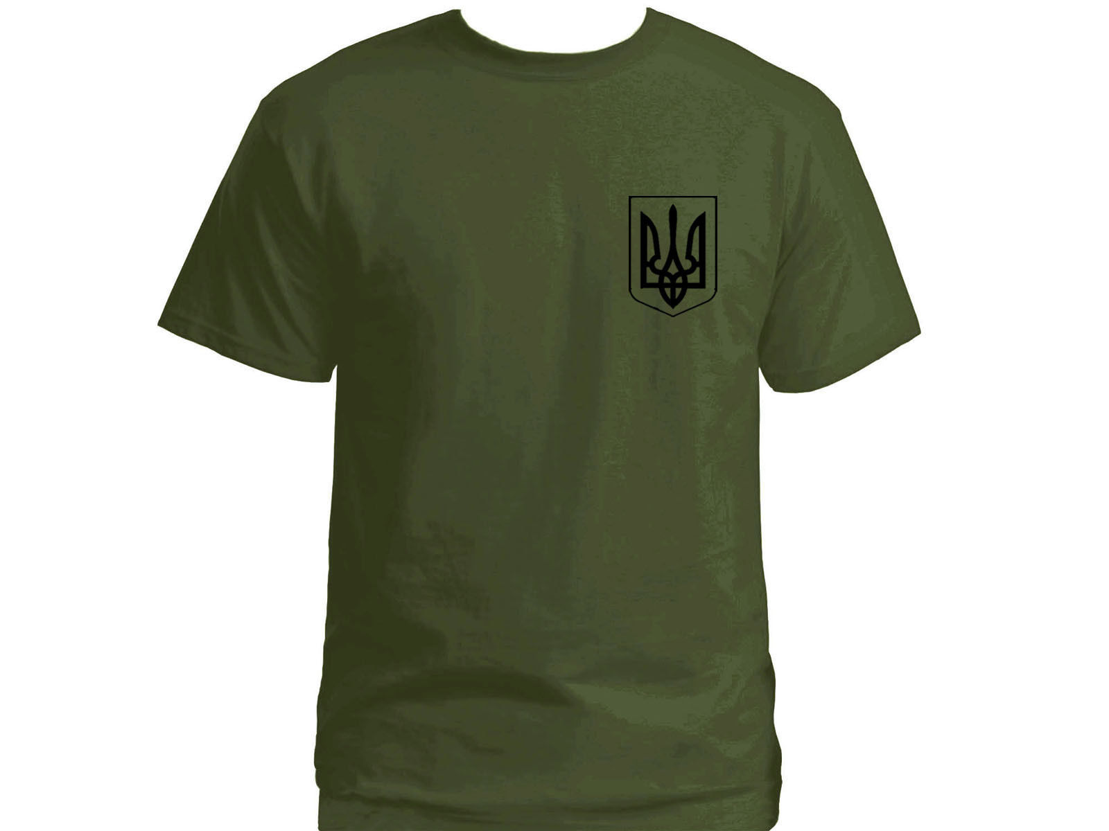Ukrainian Flag Ukraine patriot symbols tryzub army green 100 cotton