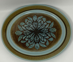 Vintage Franciscan Earthenware NUT TREE Oval Platter 13-1/4 x 11-1/2" Blue/Brown - $34.15