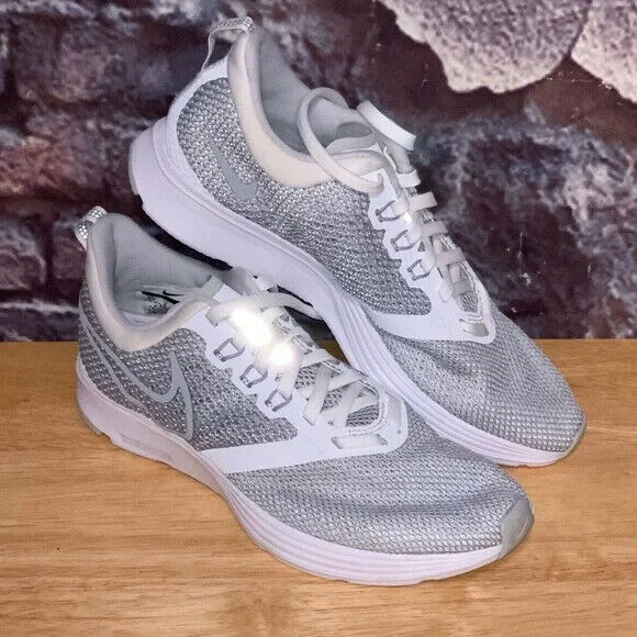 Primary image for Nike Zoom Strike White Wolf Gray Women's Running Shoes Size 6.5 AJ0188-100 
