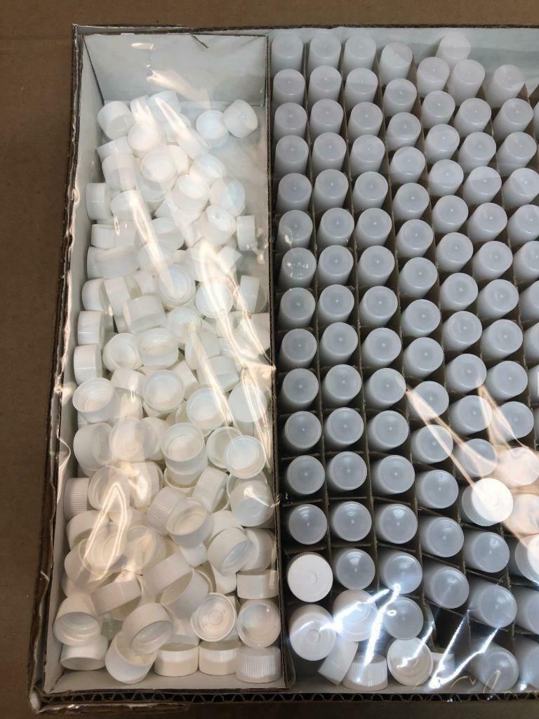 LOT OF 100 plastic vials with caps: 7ml, Fisherbrand, scintillation ...