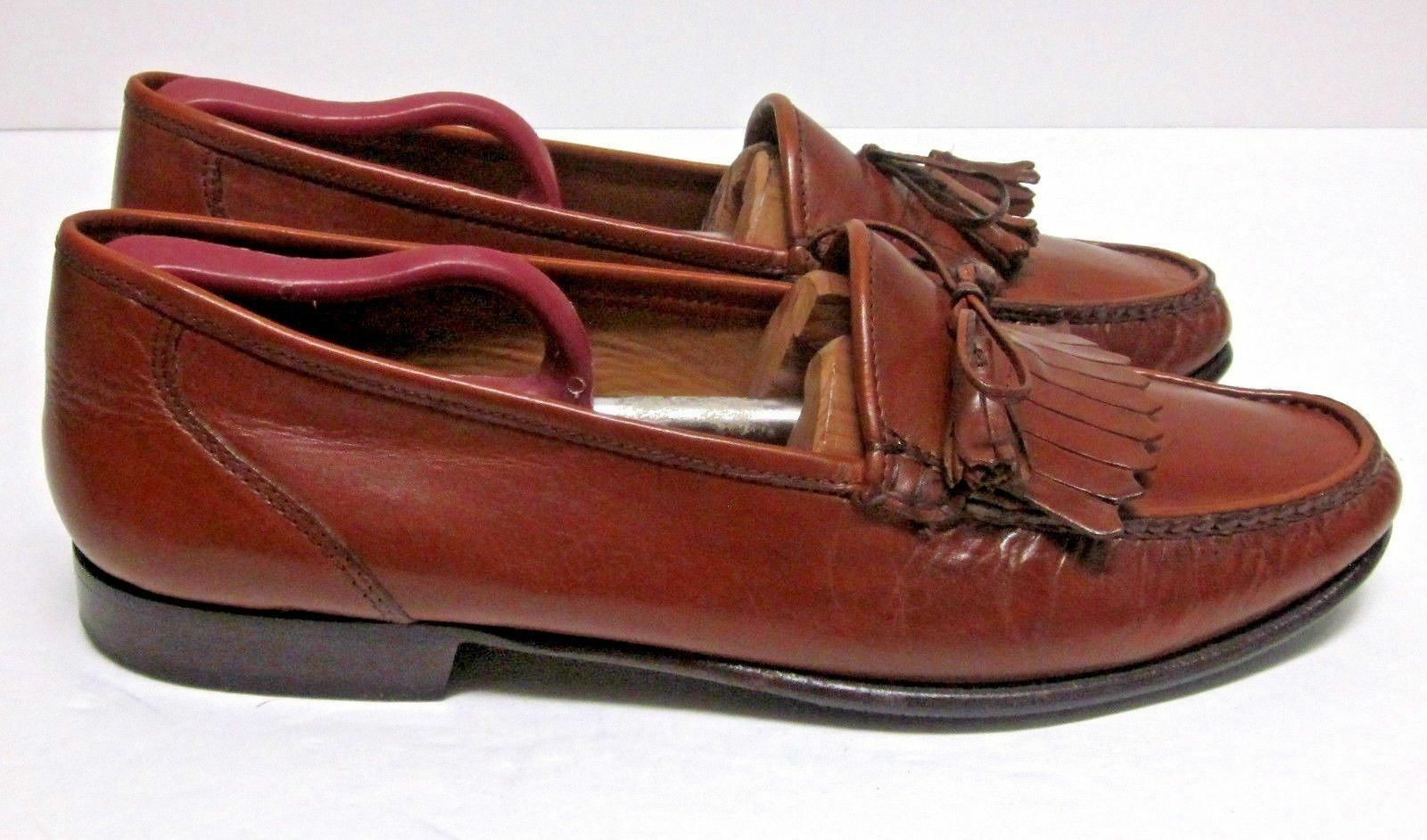 BOSTONIAN FLORENTINE MEN'S (9M) BROWN LEATHER KILTIE TASSEL LOAFERS ...