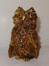 Vintage Owl Figurine Brown Resin 2&quot; Taiwan - $21.04