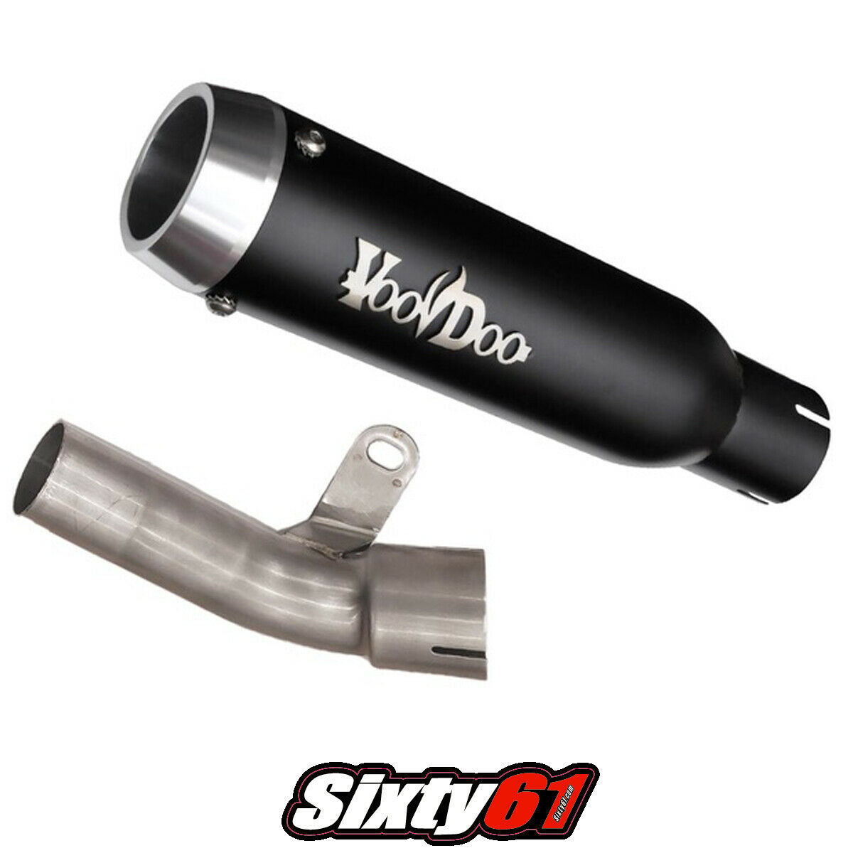 Voodoo Exhaust ZX10R 20162019 2020 Mini Meg Race Shorty Black Steel