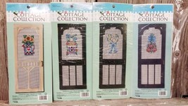 Leisure Arts Cottage Collection Lot of 4  Counted Cross Stitch Kit NIP - $19.79