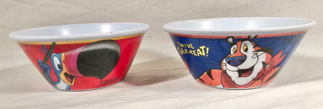 2008 KELLOGG'S 100TH ANNIVERSARY CEREAL BOWLS TOUCAN SAM & TONY THE ...