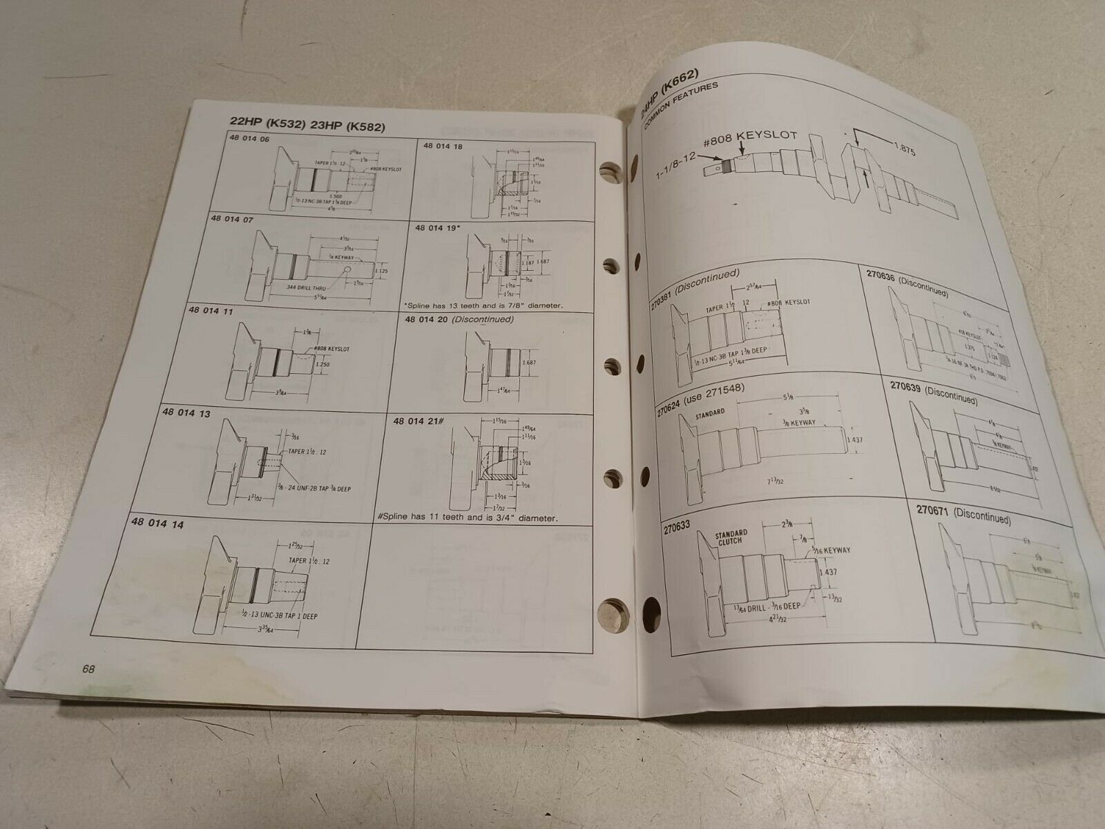 KOHLER CRANKSHAFT REFERENCE MANUAL Heavy Equipment Manuals & Books