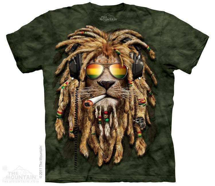 Image of THE MOUNTAIN SMOKIN JAHMAN WEED 420 RASTAFARI RASTA DJ BLUNT T TEE SHIRT S-5XL
