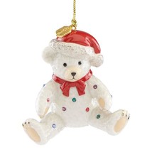 Lenox 2018 Holiday Gems Teddy Bear Figurine Ornament Annual Christmas Gi... - $22.00