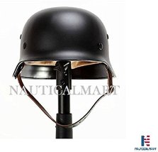 Black Ww2 German Elite Wh Army Steel Helmet Stahlhelm Black