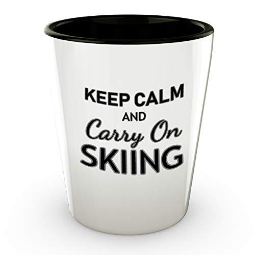 Hilarious Carry On Skiing Shot Glass Ceramic Silly Gift For Skier Brother