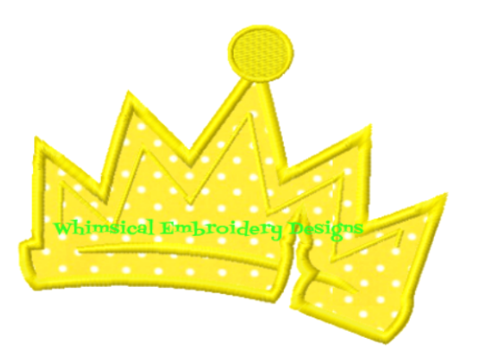 Descendants Crown Applique Machine Embroidery Design - Digital Art