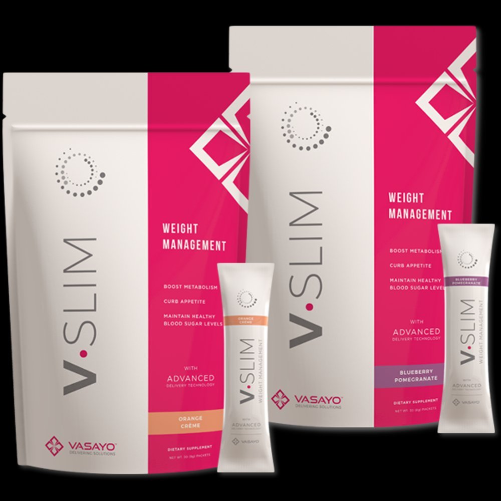 Two pack: Vasayo V-Slim Vslim Weight Management Orange Creme Flavor
