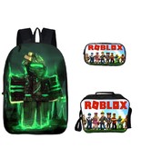 Roblox Backpack Package Series Schoolbag Lunch Box Pen Case Green Light - $59.99