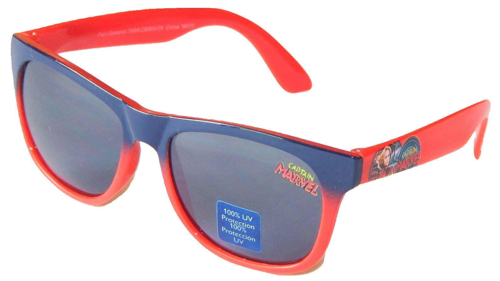 Vengadores Capitán Marvel Niña Rojo 100% UV Shatter Resistente Gafas de Sol Nwt