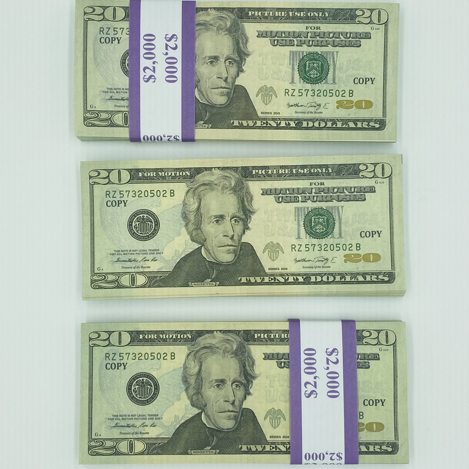 Realistic Prop Money 50 Pcs $20 Double Sided Full Print Realistic looks ...