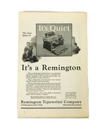 Vintage 1923 Remington Typewriter Company Print Ad Quiet 12 New York 6&quot; ... - $6.62