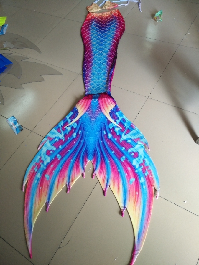 Rainbow Mermaid Tails for Swimming for Kids and Adult Fabric Tails ...