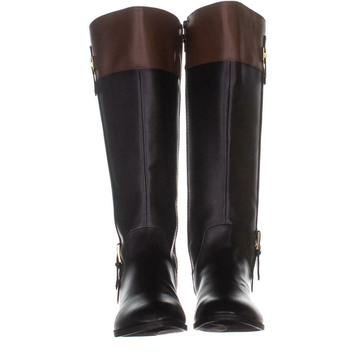 black wide calf riding boots size 9