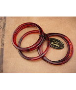 Original tag Marblette bracelets - 4 bakelite bangle spacers - estate je... - $115.00