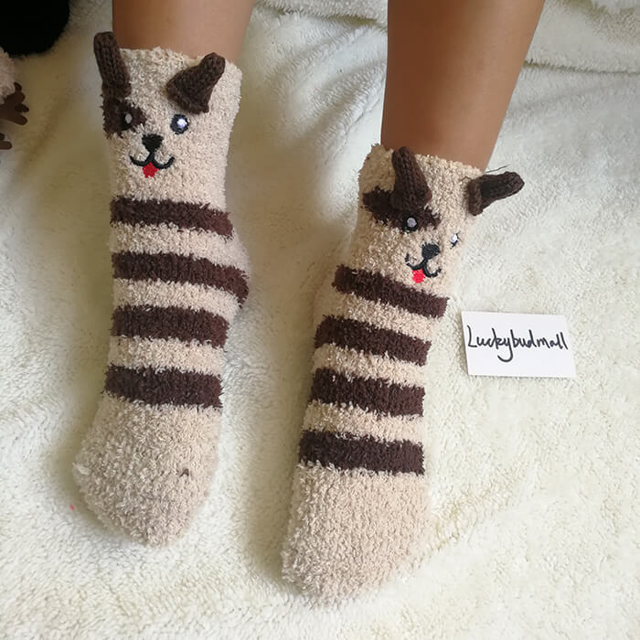 Fuzzy Socks with Gift Box | Xmas Stocking Stuffers for Kids