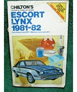 CHILTON&#39;S FORD ESCORT/EXP &amp; MERCURY LYNX/LN-7 1981-82 Service &amp; Repair M... - $14.95