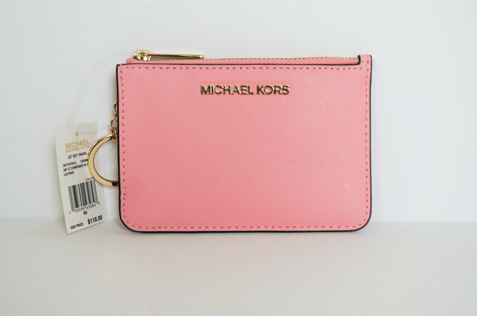 Michael Kors Jet Set Travel Large Trifold Wallet Sunset Rose Pink