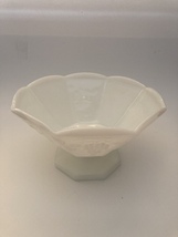 Anchor Hocking Milk Glass Centerpiece Bowl Grape Pattern  - $30.99