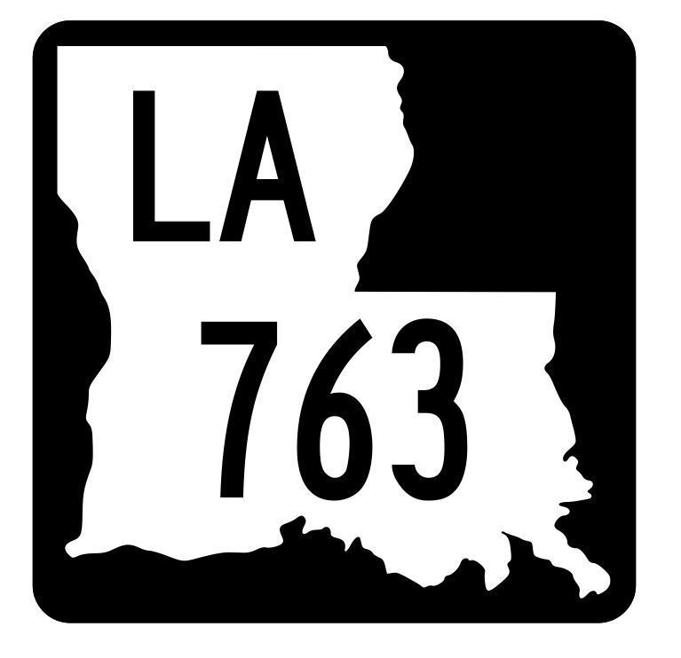 Primary image for Louisiana State Highway 763 Sticker Decal R6080 Highway Route Sign