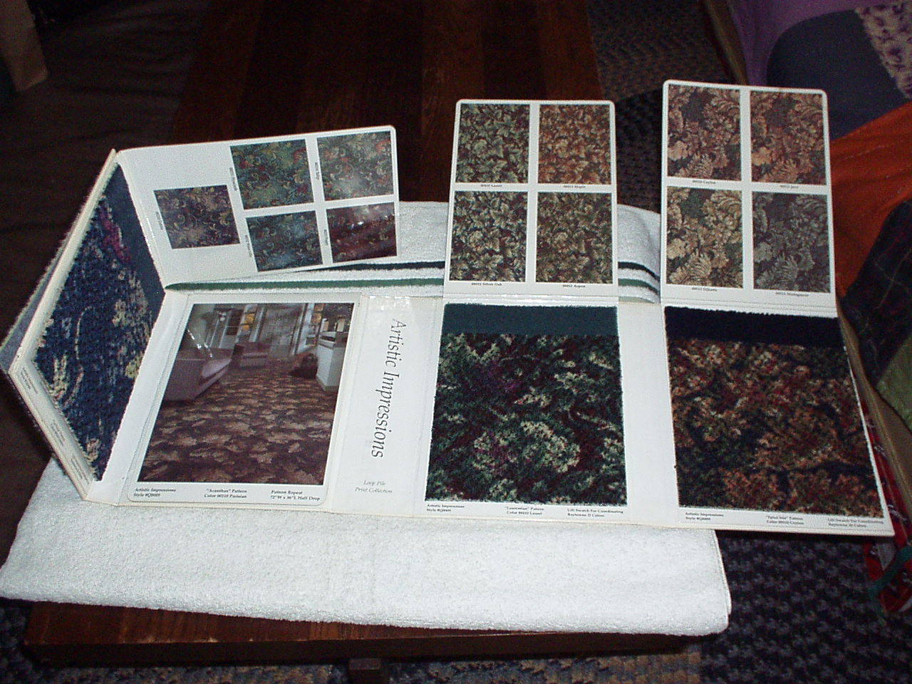 Salesman Artistic Impressions SAMPLE CARPET PIECES Thick BOOK