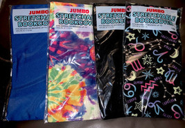4 Jumbo Book Cover Stretchable Fabric Zodiac Tie-dye Blue Black 10.5x11.5 - $9.89
