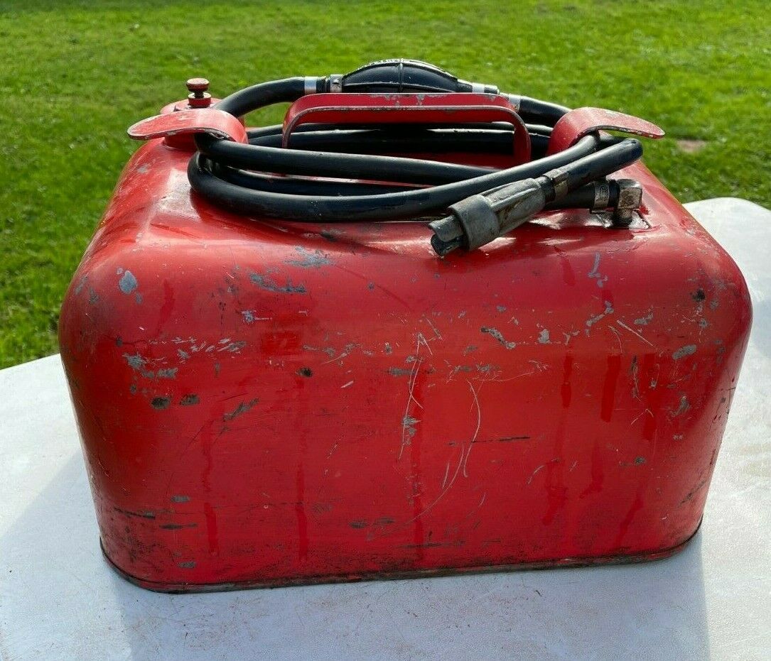 Vintage Metal approx. 4 Gallon Marine Outboard Boat Motor Gas Can with